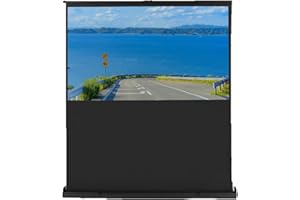 FROULALAND 170 X 200cm ÉCran de Projection 80" 16:9 HD Portable ÉCran Videoprojecteur Au Sol Projecteur éLectrique Toile LED Hauteur Réglable pour Home Cinéma