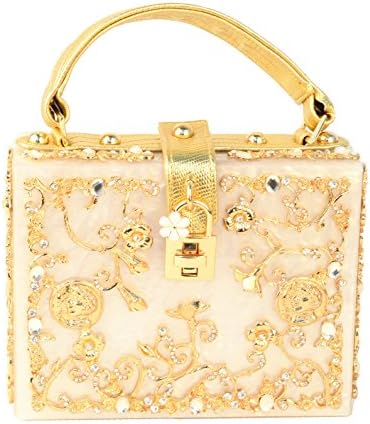 Luxury Jewellery decorated Acrylic Box (White)