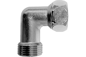 SpiceFlow 90° Winkeladapter | 3/4 Zoll Innengewinde | 3/4 Zoll Außengewinde | Chrom/Messing