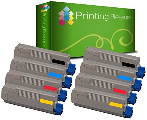 Set of 8 Compatible Laser Toner Cartridges for OKI C610 N/DN/CDN/DTN / 44315308 / 44315307 / 44315306 / 44315305