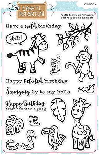 Crafti Potential A5 Stamp Set Safari Squad Crafti Essentials