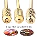 MAKARTT 3pcs/set 3/32" Electric Gold Carbide Nail Art Drill Coarse File Medium Bits Manicure