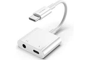 MAS CARNEY │ Adattatore per cuffie e caricabatterie da USB Tipo C a 3,5 mm compatibile con Pixel 5 4 3 XL, Galaxy S22 S21 S20 S20+ Note 20, Ipad Pro, Macbook