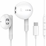 Cuffie USB C per iPhone 15 Pro Max 15 Plus iPad Pro, Cuffie Type C con Microfono Hi-Fi Stereo Auricolari USB C con filo In-Ea