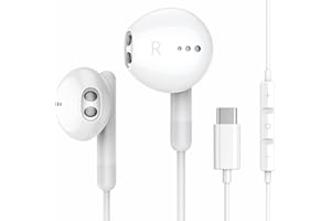 USB C Kopfhörer für iPhone 16 15 Plus Pro Max iPad Pro In-Ear Kopfhörer mit Kabel USB C, Mikrofon, Lautstärkeregler für Samsung S24 S23 S22 S21 S20 A53 A54 Google Pixel 8 7 6A 5 4 OnePlus 10 9 Huawei