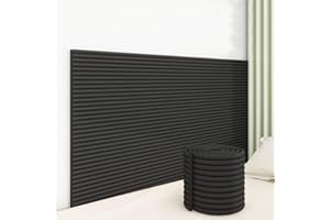 SKYFACE Panneau Tete de Lit à Coller Panneaux Muraux Rembourrés 3D Coussin Mural Tete de Lit pour Enfant Revêtement Mural Adhesif pour chambre à coucher tatouage (noir, 40 x 200 cm)