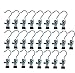 Produktbild 25 x Metall-Kleiderbügel schwarze Stiefelklammern rutschhemmend beschichtet