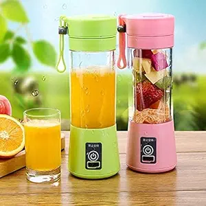 MEELANA Portable Electric USB Juice Maker Juicer Bottle Blender Grinder Mixer,6 Blades Personal Size Rechargeable Bottle (Multicolor)