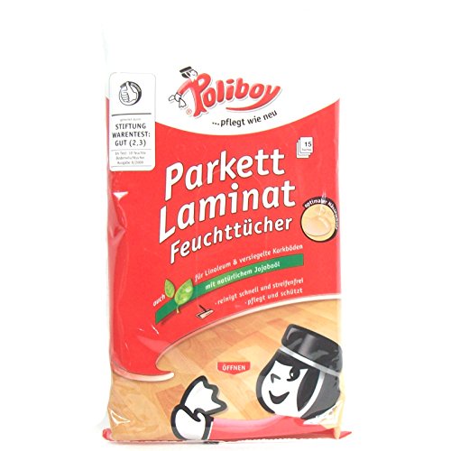 Preisvergleich Produktbild Poliboy Parkett Laminat Feuchttücher, 15 Stück