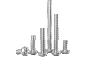 PERCTWARE M3 (3mm x 4mm) Phillips Pan Machine Screws (Bolt) - Stainless Steel (A2) (Pack of 20) DIN 7985