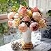 Bridal Wedding Party Festival Xmas Artificial Peony Silk Flower Decoration Bouquet Pink