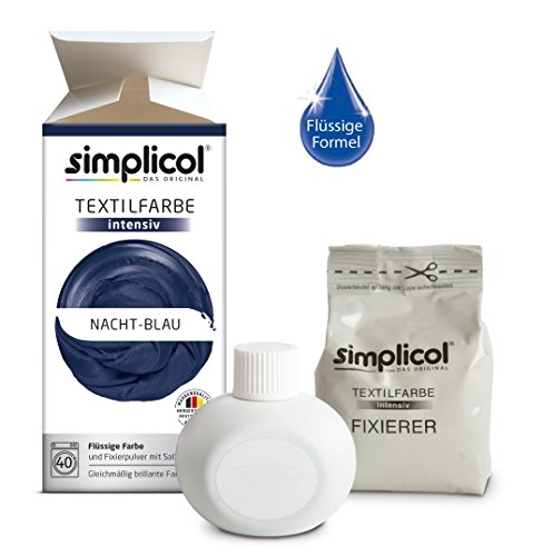 Simplicol Textilfarbe intensiv all in 1 -Flüssige Rezeptur „Nacht-Blau“ Neu! - 3