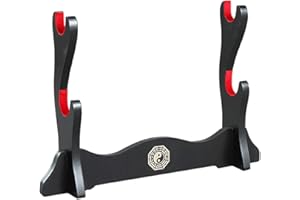 SZQL Schwertständer, Katana-Halter, Samurai-Halterung, Wakizashi Tanto, Schwert-Präsentationsständer, Waffenständer, doppellagig