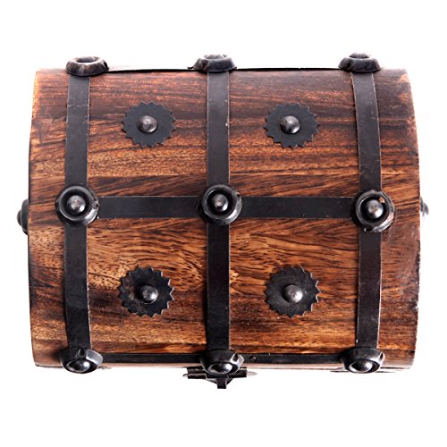 Bauern-kasse Schatz-Truhe Schatz-Kiste aus Holz (Mittel M) - 5