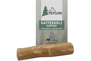BV Petcare® | Kości do żucia i zabawki dla psów wykonane z drewna kawowego, w 100% naturalne zabawki dla psów, pielęgnacja zębów, patyczek do żucia dla psów (XS - dla psów do 10 kg)