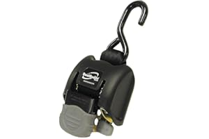 BOATBUCKLE G2 Courroie de chargement rétractable - 2"-43" - Noir - Polypropylène - Paire