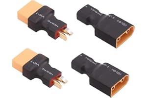 ONPRO Yiqigou 2 Paires Deans T-Type Mâle Femelle Fiche Connecteur à XT90 Mâle Femelle Fiche Connecteur Conversion Adaptateur