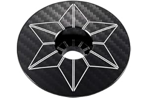 SUPACAZ 0660902387991, Tappo Serie Sterzo Star CAPZ Laser Carbon Unisex Adulto, Nero, Unica