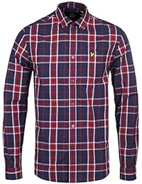 Lyle & Scott Check Shirt Navy Ruby XX Large