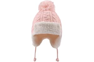 XIAOHAWANG Tricoté Hiver Bébé Bonnet Mignon Fille Garçon Chapeau Chaud Oreillette Enfant Bonnets 0-5ans