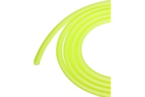 QUARKZMAN Tubo del Carburante per Benzina da 5mmx8mm 2m Giallo Tubo PVC Gomma Olio per Motoseghe, Tosaerba, Decespugliatori, Soffiatori e Piccoli Motori