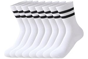 HAGOT 4 pary skarpet sportowych, unisex bawełniane skarpety sportowe, oddychające skarpety do tenisa, skarpety treningowe, skarpety robocze dla mężczyzn i kobiet