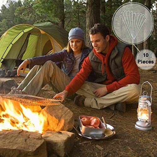 Cenador de 10 unidades, resistente, con piquetas metálicas de fijación