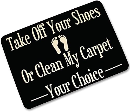 Take Off Your Shoes Doormats Hallway Doorway Outdoor Welcome Floor Door Mats Rubber Back Non Slip 40x60cm