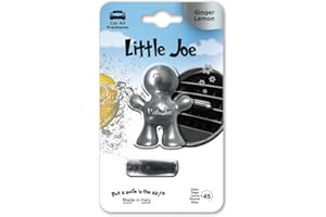 LITTLE JOE Metallic Edition Car Air Freshener for Mounting on Any Air Vent, Grille, -45 Days Freshness in The Car (Silver, Ginger)