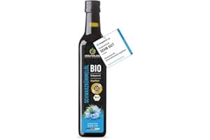 ‎KRÄUTERLAND N A T U R - Ö L M Ü H L E Kräuterland Schwarzkümmelöl Bio 500ml, kaltgepresst & ungefiltert, hoher Thymochinon‑Anteil, ägyptische Samen, mühlenfrisch, 1. Pressung, 100 % Nigella sativa, naturrein, lichtgeschützten Glas
