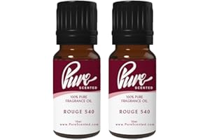 Pure Scented 20ml Fragrance Oils - 2 x 10ml Suitable for Candles, Soaps, Slime, Diffusers, Cosmetics, Wax Melts, Designer (2 x 10ml, Rouge)