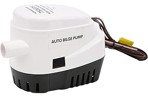 Pompa di Sentina KIMISS, 24V 750GPH Pompa di Sentina Sommergibile Automatica Protezione Antincendio Contro la Corrosione con Interruttore a Galleggiante Integrato