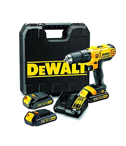 DeWalt DCD776C3-QW - Taladro Percutor XR 18V 13mm Li-Ion 1,3Ah con 3 baterías y maletín