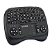 Produktbild VicTsing Schnurlos Neu 2.4Ghz Wireless drahtlose Mini Tastatur, Kabellose QWERTZ Deutsche Tastatur mit Touchpad-Maus für Android / Google / intelligenter Fernsehapparat, Linux, Windows, Mac -Schwarz