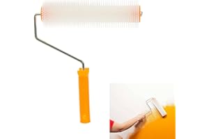 CERIOLL 220mm Spiked Roller, Flooring Aeration Roller Self Levelling Tool, Roller Brush Flooring Aeration, Roller Self Levelling Tool, Self Levelling Tools, Spiked Roller Floor Self Leveling Roller