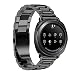 Produktbild Transer® für Samsung Gear Sport S4 Uhrenarmband Metallband Edelstahl Luxus Ersatz Armband, Länge: 185mm (Schwarzes)