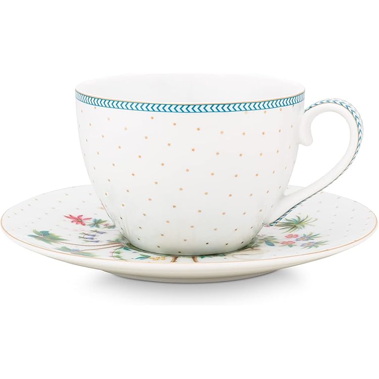 Pip Studio Cappuccino Tasse La Majorelle - 280ml Mit Untertasse In Pink