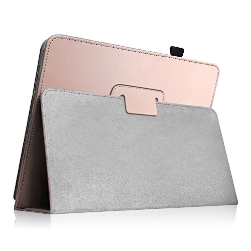 Fintie Apple iPad 1 Hülle Case Schutzhülle Etui Tasche – Folio Slim Fit Ständer Kunstleder Smart Cover mit Stylus Loop für iPad 1st Generation, Roségold - 4