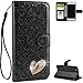 Price comparison product image FBNK iPhone 8/iPhone 7 Phone Case Bling Glitter [Magnetic Closure] PU Leather Flip Wallet Love Pattern Folio Case with [Card Slots] Stand Function Cash Pocket Shockproof Protective Smart Shell
