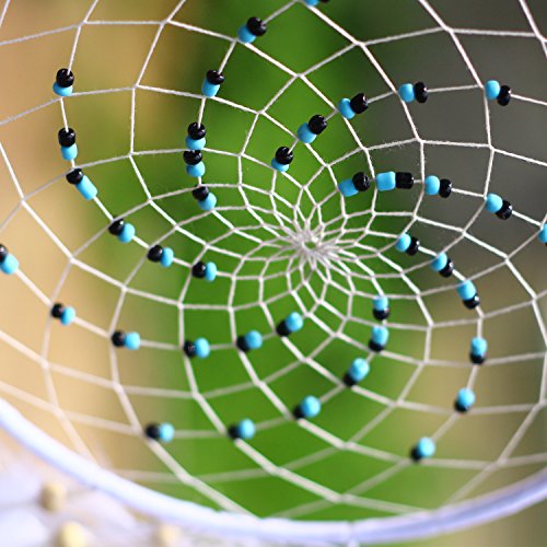 VGIA Traumfänger Handgefertigt Weiß Groß Dreamcatcher indischen Gute Träume - 5