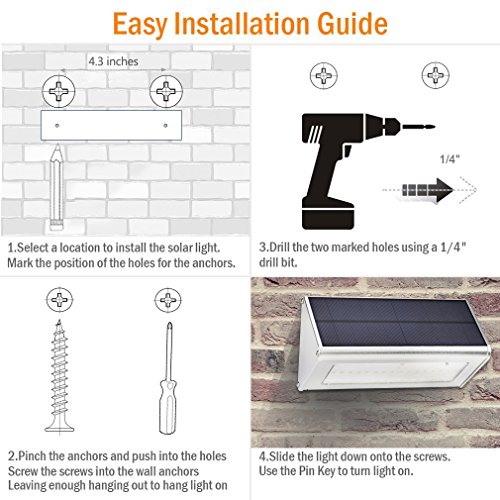 Licwshi Sonnenlicht 800 Lumen Wasserdicht Outdoor Aluminium Alu Gehäuse, 48 LED Radar Motion Sensor Licht für Schritt, Garten, Hof, Deck (2017 neue Version – 1 Pack) - 7