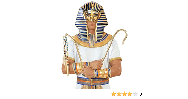 NET TOYS Pharaon Masque Masque de Pharaon Or Bleu Masque égyptien