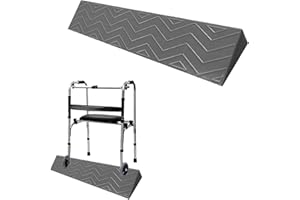 TRUNXUCL Threshold Ramps, Wheelchair Ramp Non-Slip, for Doorways, Stairs, Steps, Curbside and Mobility Scooters, Gray, Length: 100cm/39.4in (Color : Grigio, Size : 4cm)
