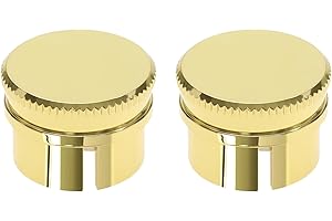 Create idea 2 Stück Male XLR Abschlusskappen vergoldetes Messing PTFE Abschirmkappe Staubschutz Geräuschstoppkappen Abdeckung kompatibel mit Canare