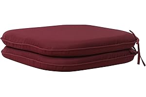 RACE LEAF Garden Chair Cushions,Chair Pads,Seat Pads for Dining Chairs,Cover Indoor Outdoor Seat Pad Cushions,for Your Living Room, Patio,Car,And More (round Pack of 2, Red)
