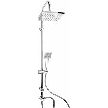 Metaform Top Line Duscharm Rund – 35 Cm Länge, Schwarz Matt, Für Duschkopf-Montage