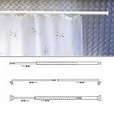 Extensible. Maurer 4042205 BARRA P/CORT.DUCHA EXT.AL.BLAN.125-220cm
