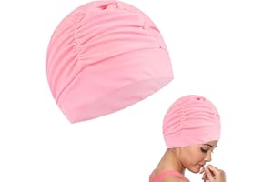 KARELLS Bonnets de Bain Élastique, Bonnet de Natation en Tissu Polyester, Bonnet de Bain Piscine, Bonnet de Bain Grand pour Cheveux Longs, Bonnet de Bain pour Cheveux Longs