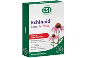 ESI - Echinaid Forte, Integratore Alimentare con Echinacea, Vitamina C e Acerola, Favorisce le Difese Immunitarie Contro Malanni Tipici della Stagione Invernale, Senza Glutine e Vegan, 30 Naturcaps