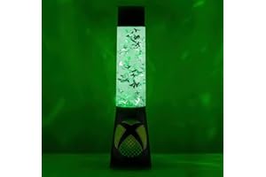 WoW HomeStore Xbox Flow Icon Lava Lamp Liquid Glitter Filled Elegant Night Light Lamp Brighten Up Your Desk at The Office., Black